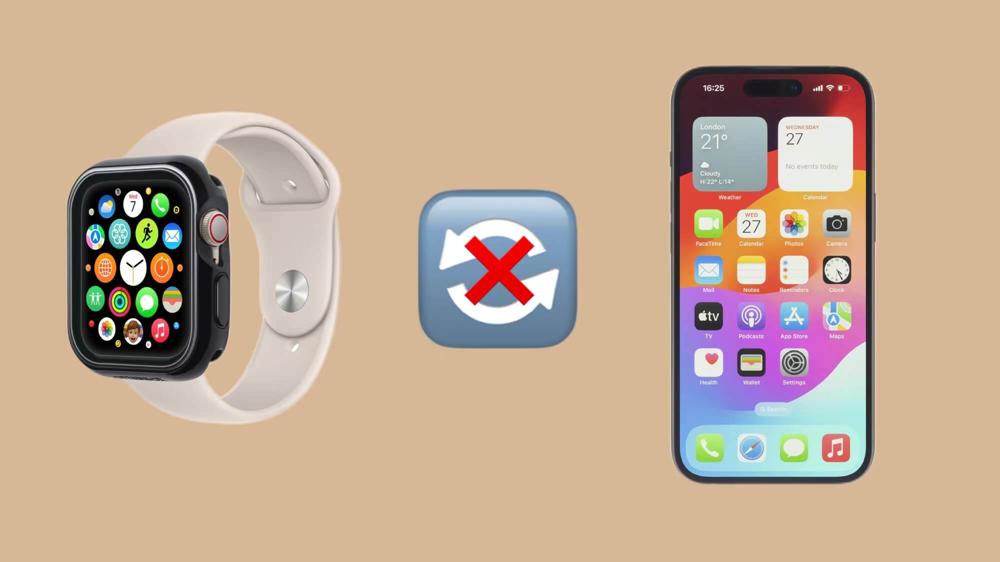 Syncing apple watch online to iphone