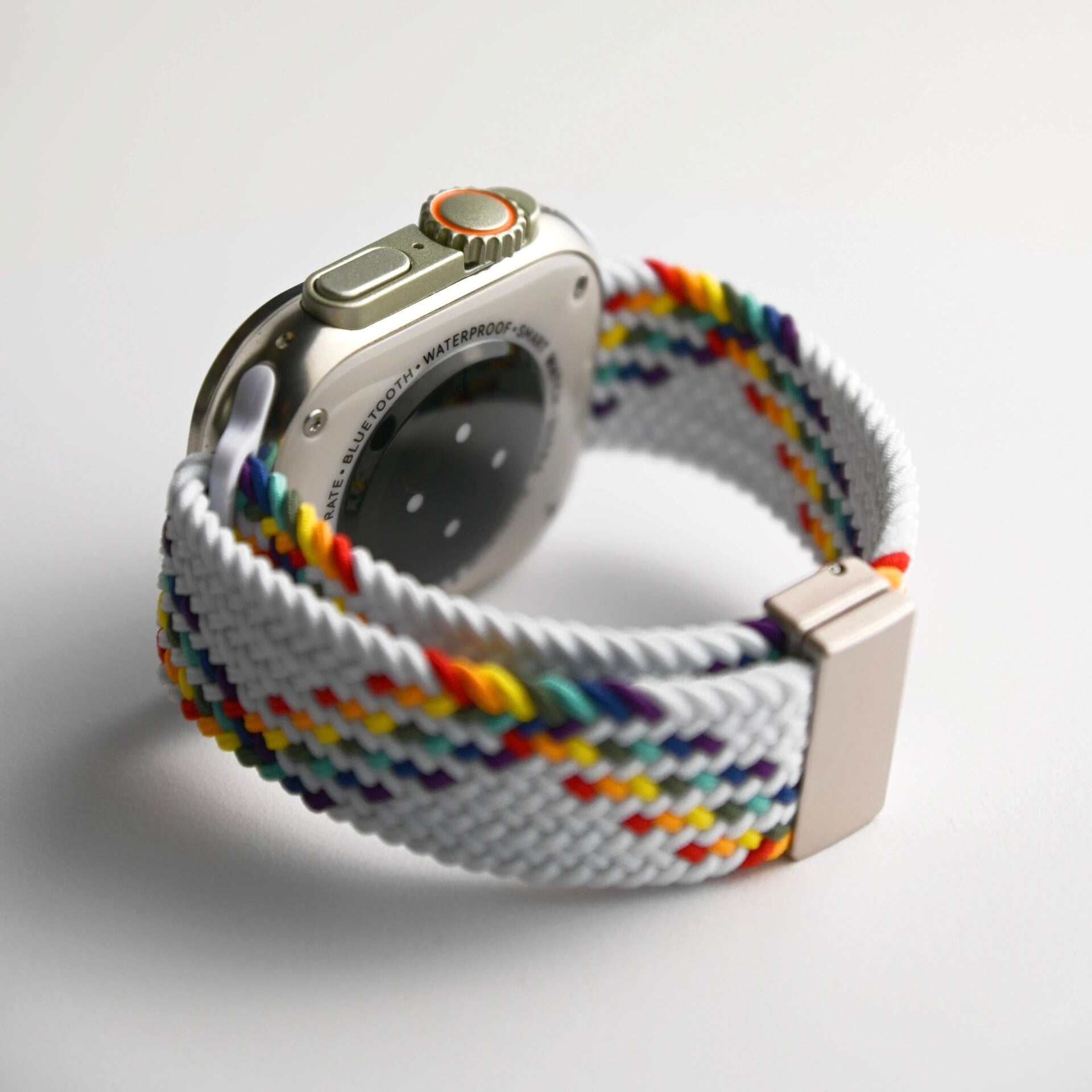 Apple Watch Braided Loop#color_white rainbow