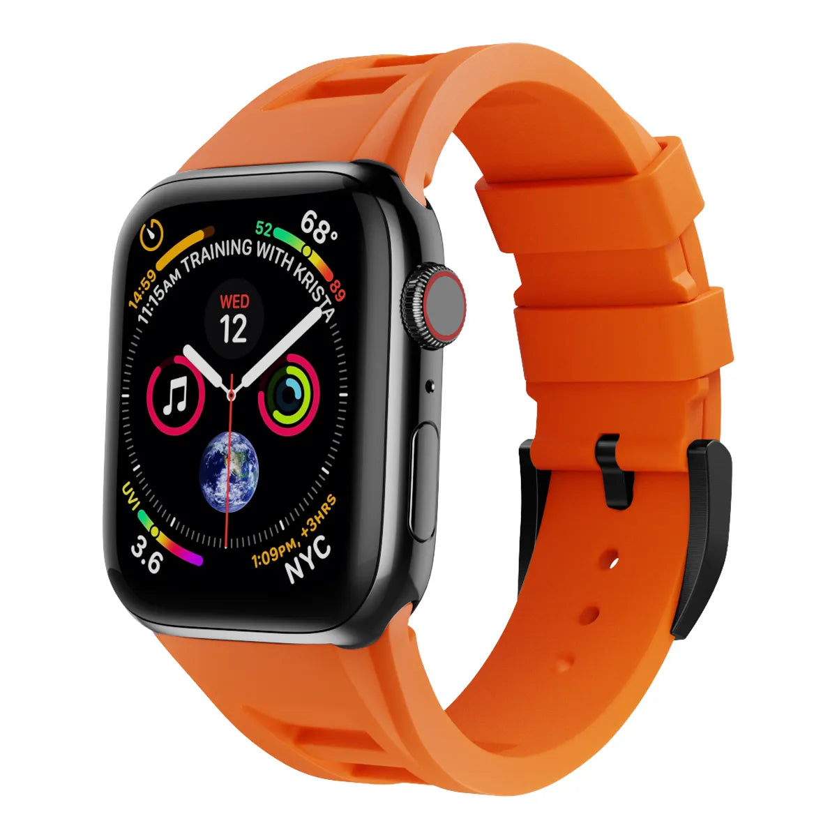 Apple Watch Ultra silicone band#color_orange / black