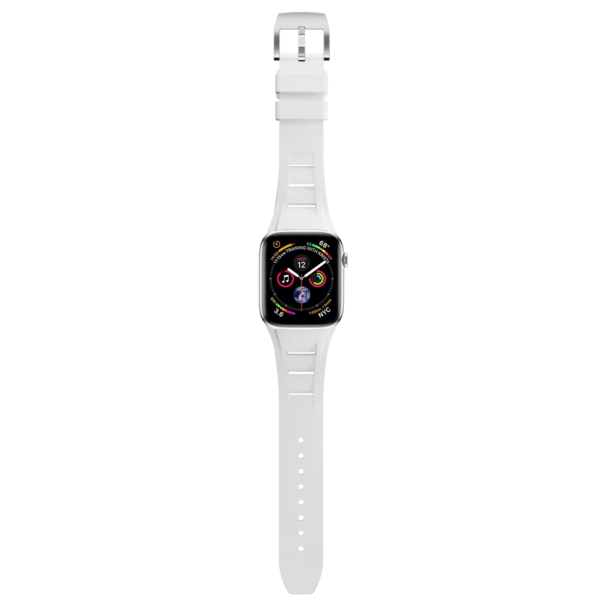 Apple Watch Ultra silicone band#color_white / silver