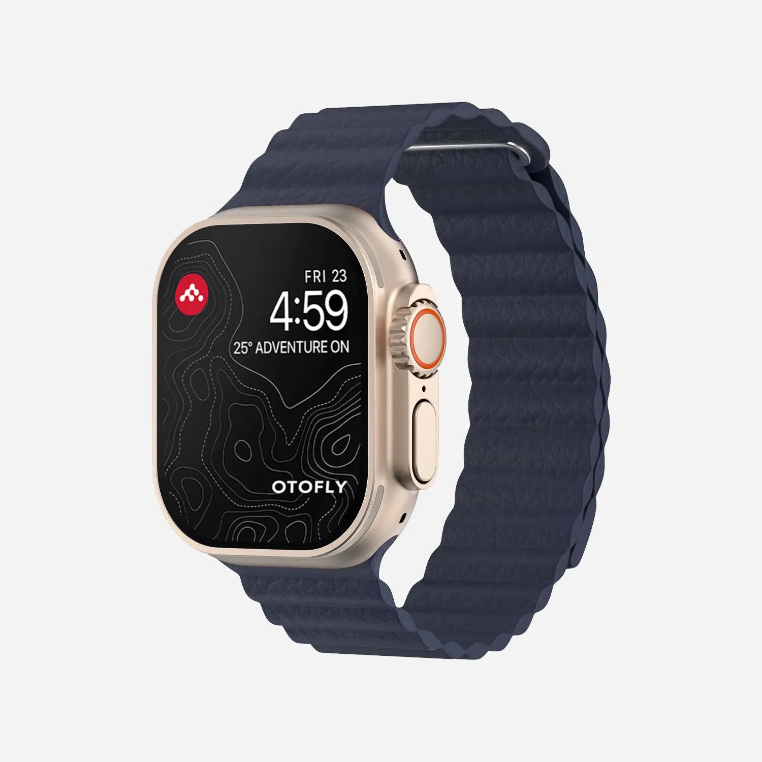 Apple Watch magnetic leather loop#color_midnight blue