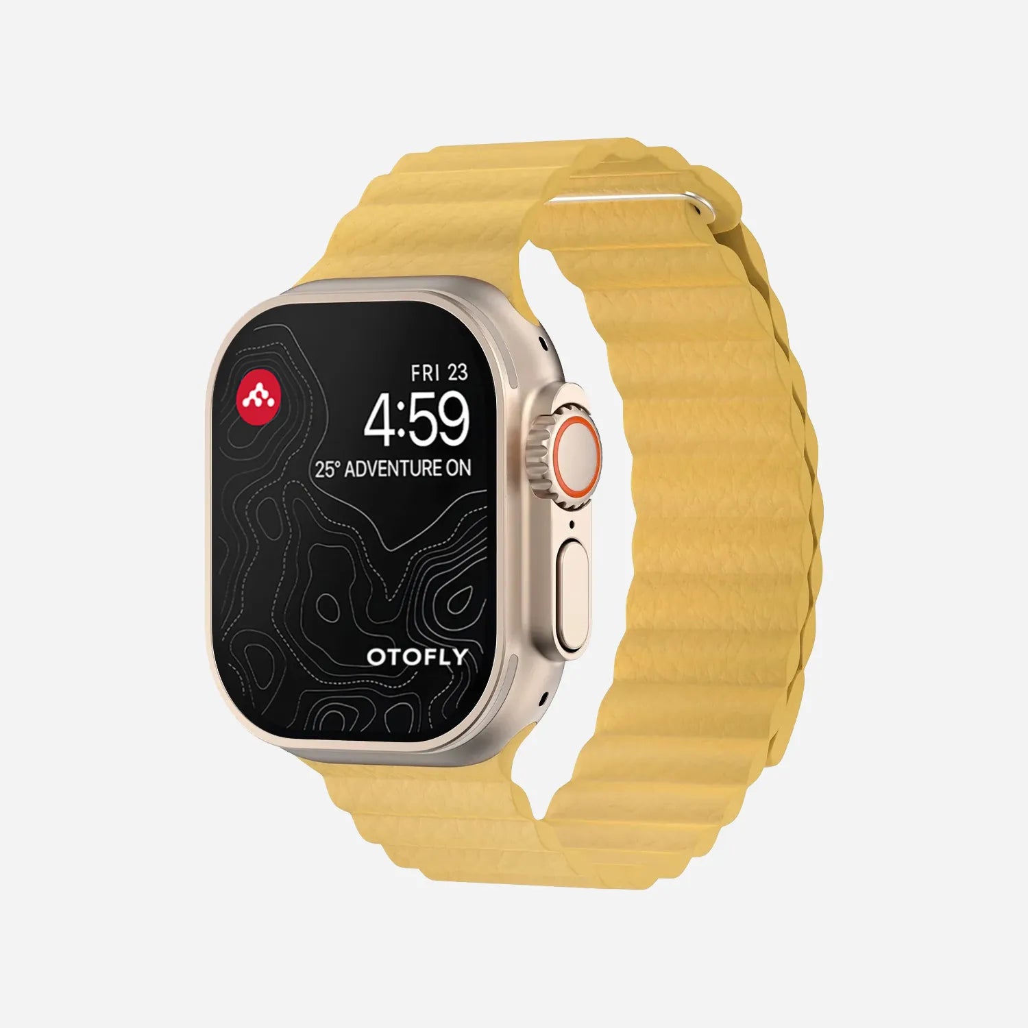 Apple Watch magnetic leather loop#color_yellow