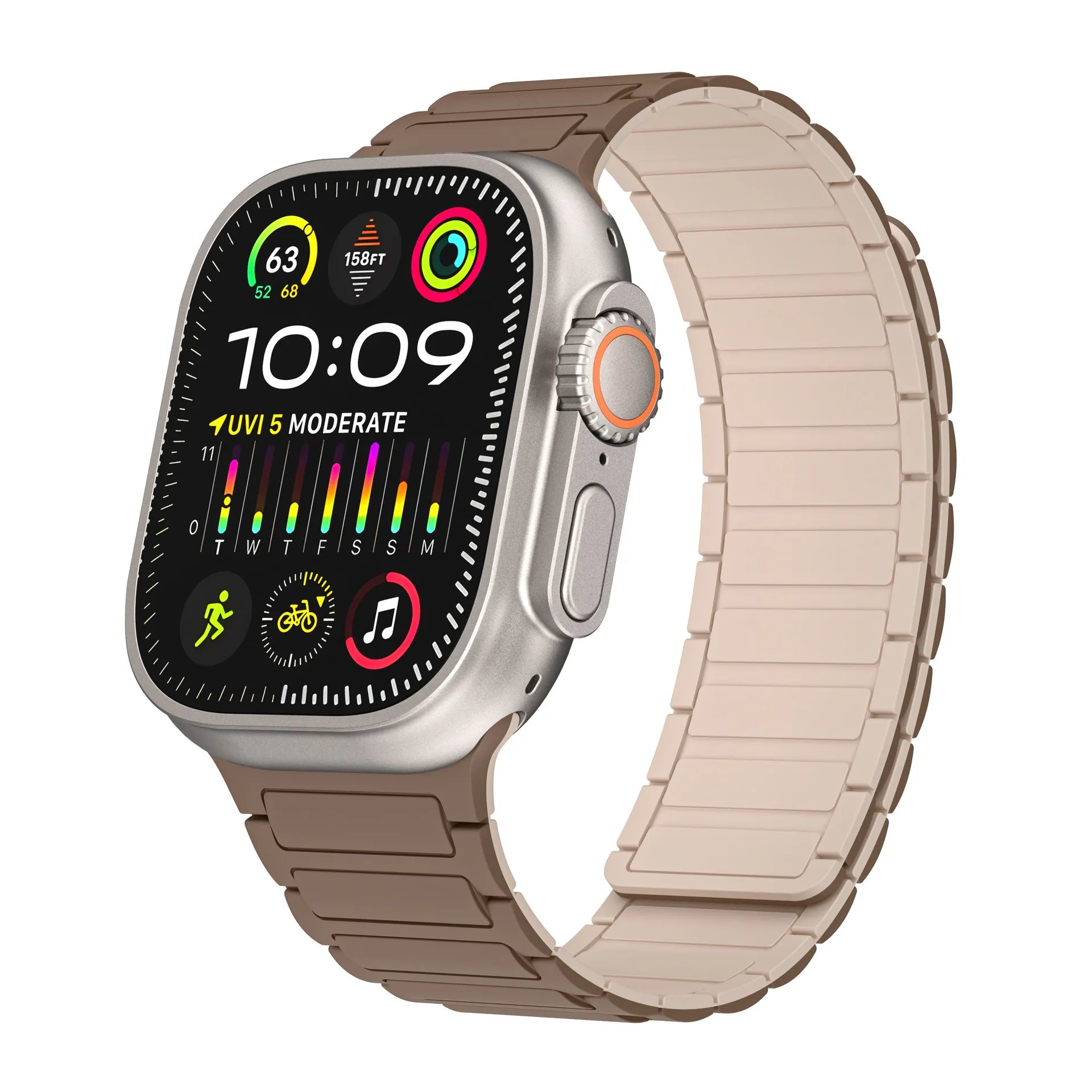 Apple Watch silicone strap#color_brown starlight