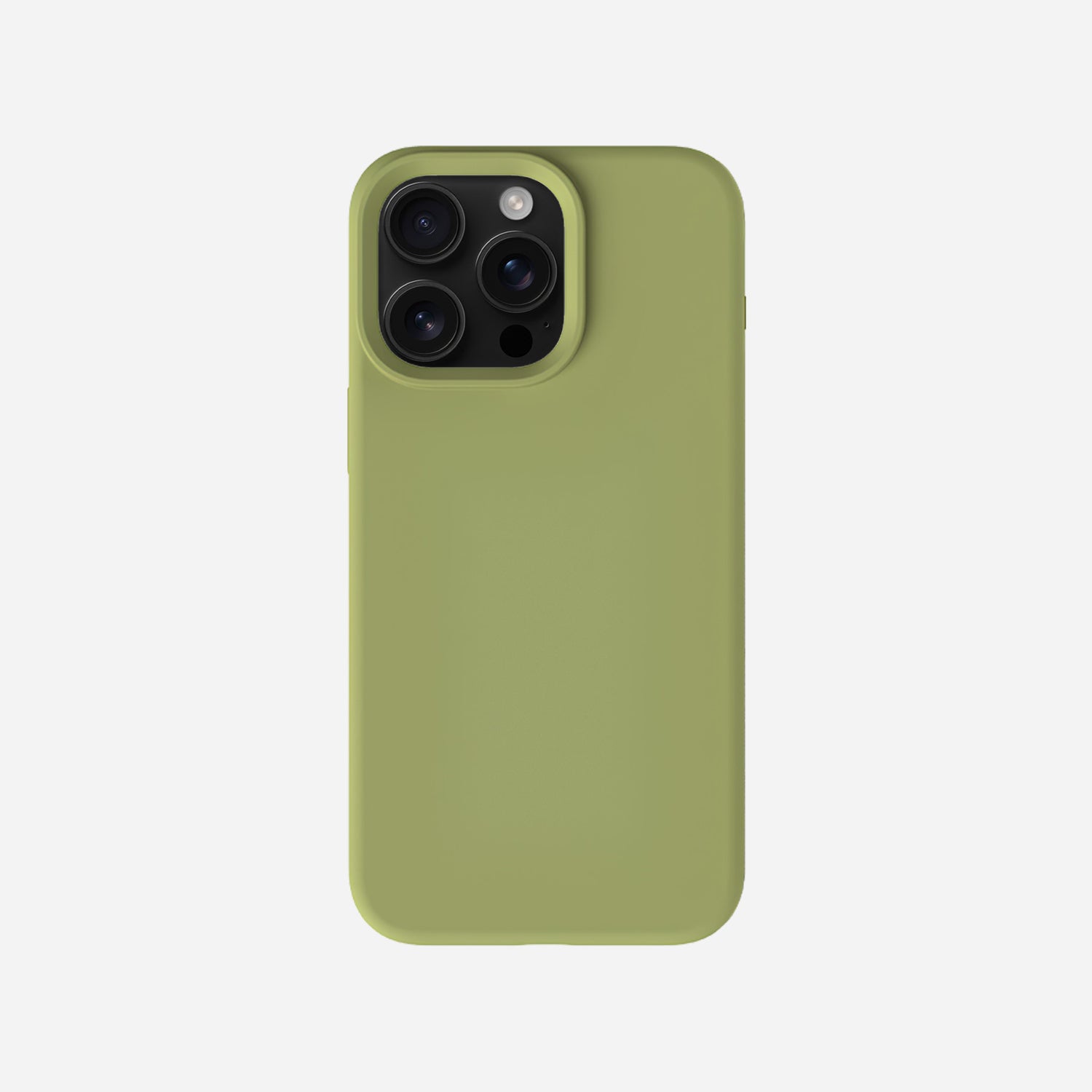 iPhone 15 Pro Max silicone case with MagSafe#color_pea green