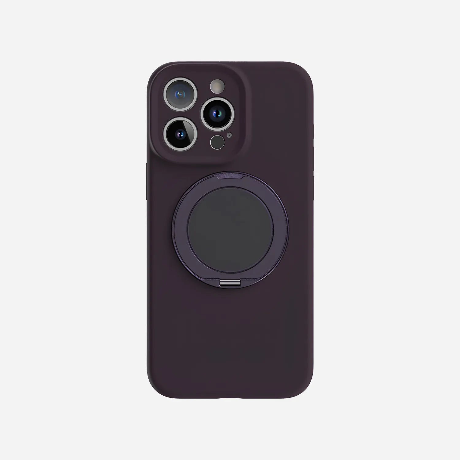 iPhone 15 Pro silicone case with stand#color_deep purple