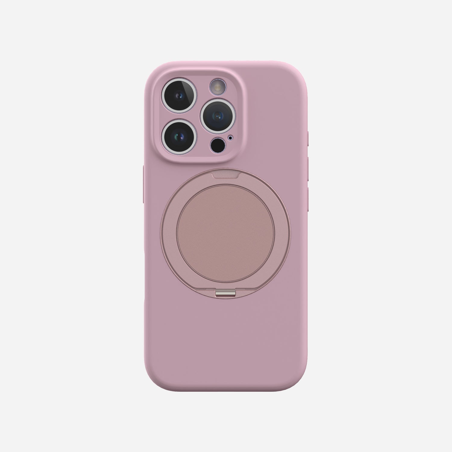 iPhone 16 Pro silicone case with stand#color_rose pink