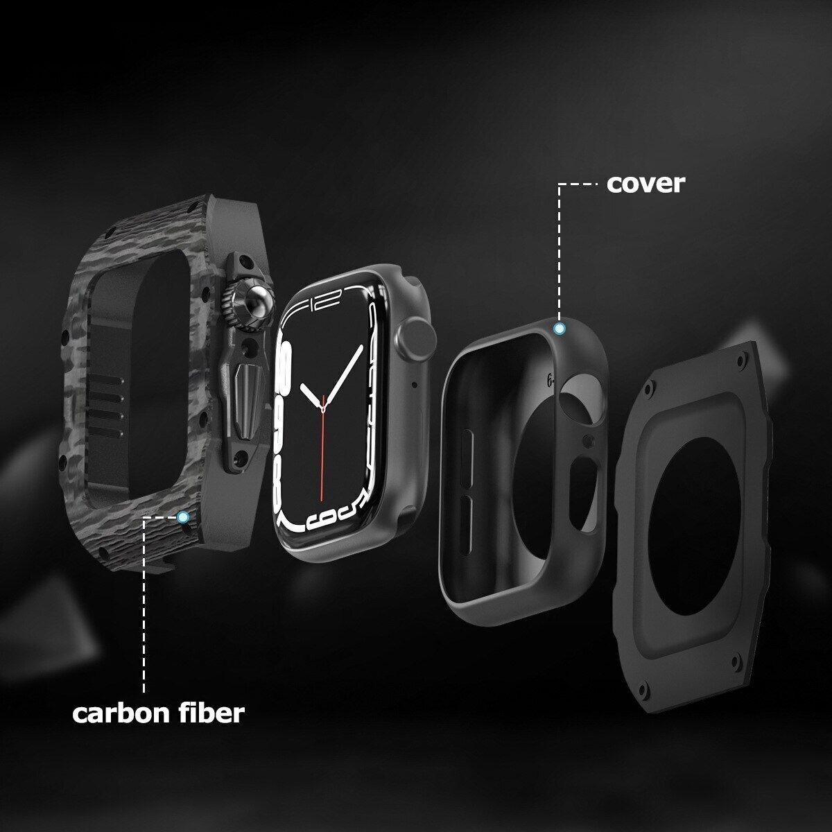 The Best Luxury Carbon Fiber Apple Watch Case Retrofit Kit - OTOFLY