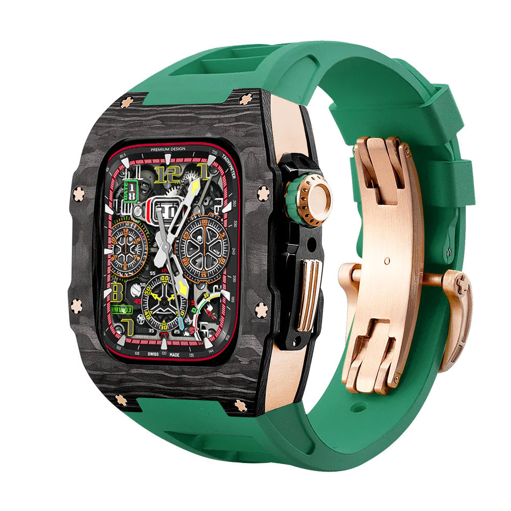 carbon fiber Apple Watch case - green#color_green