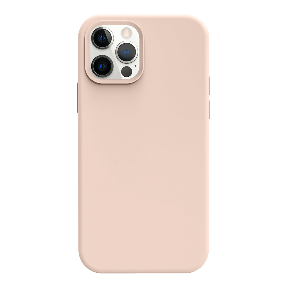 Funda iPhone 12 Pro Max silicona logo rosa